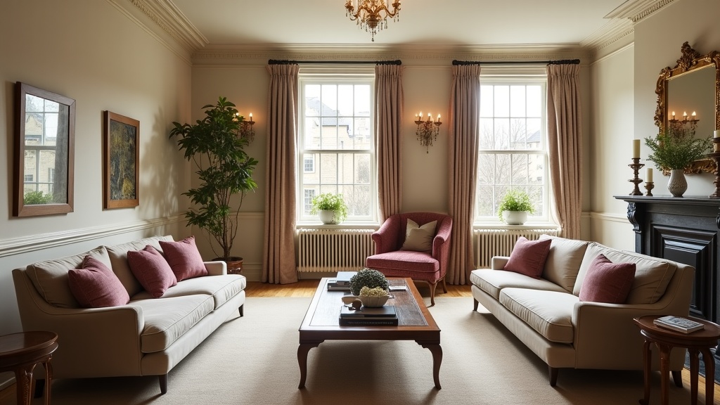 Luxury Bath Airbnb interior with Georgian period features