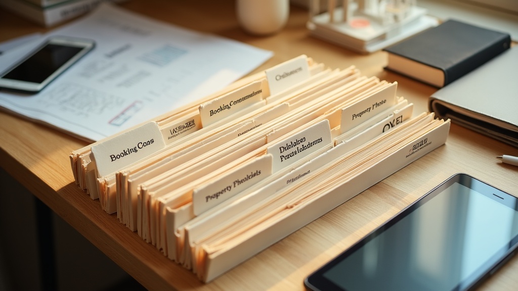 Organised documentation system for Airbnb chargeback evidence