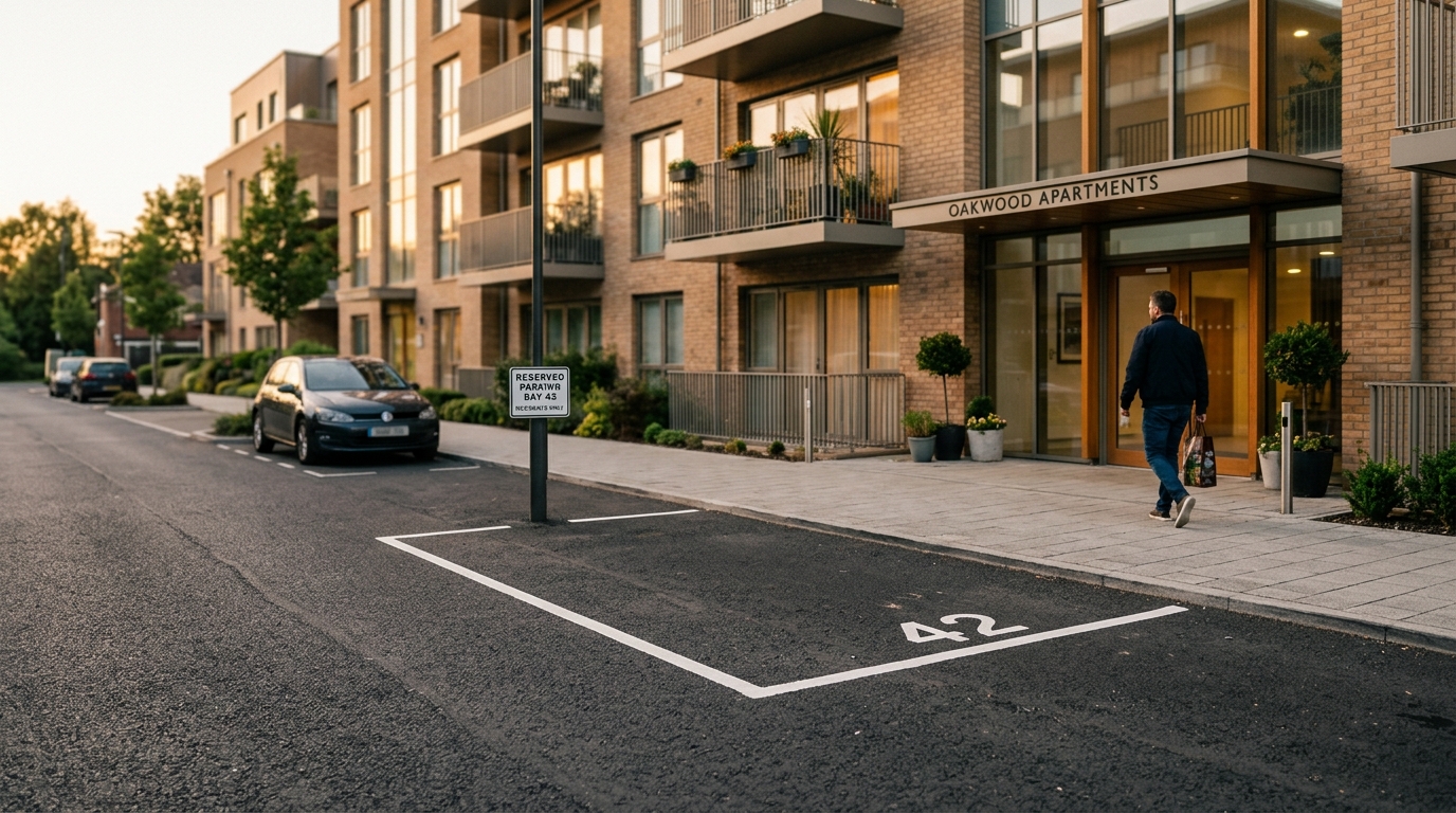 Dedicated parking space for Airbnb rental property