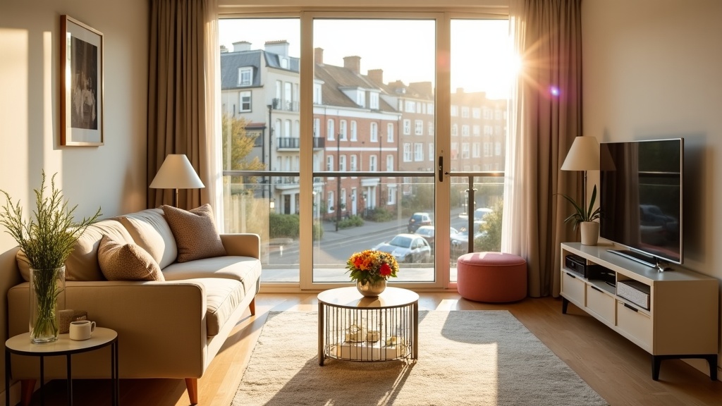 Bright UK apartment interior perfect for Airbnb listings