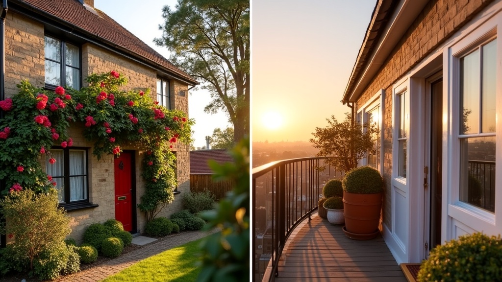 UK cottage and city apartment showing diverse Airbnb property types