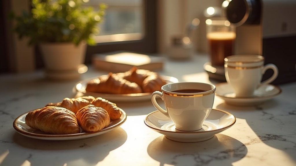 Premium coffee amenities showing Airbnb unique selling points