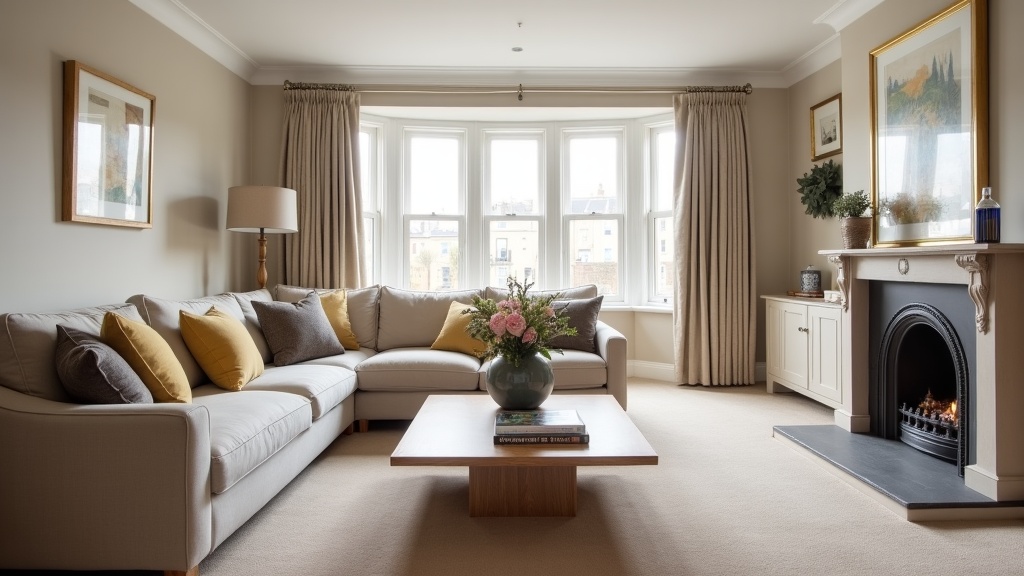 Stylish UK Airbnb living room interior