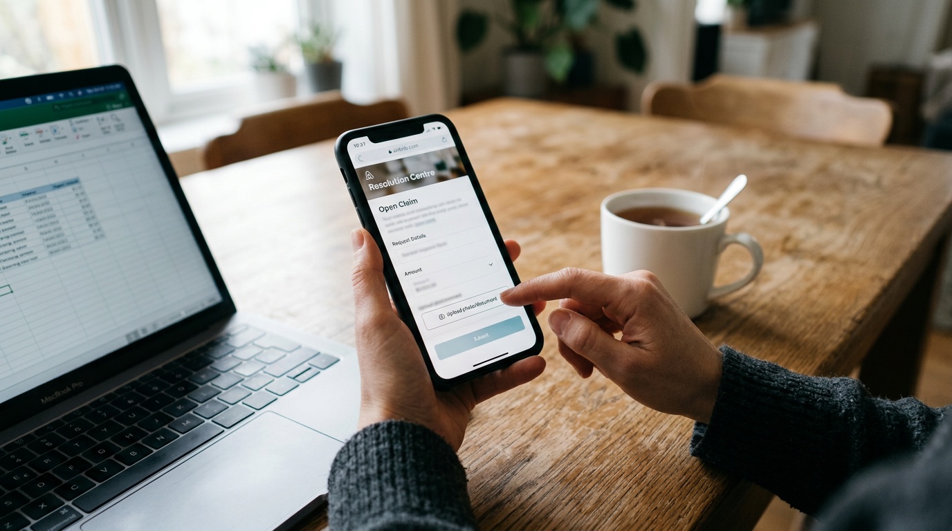 Filing an Airbnb damage claim through the Resolution Centre