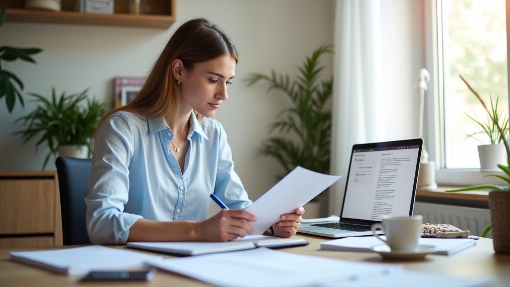 Airbnb host reviewing guest screening documents on laptop