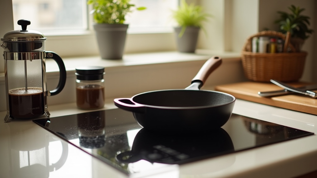 Premium kitchen equipment and cooking basics in an Airbnb rental property