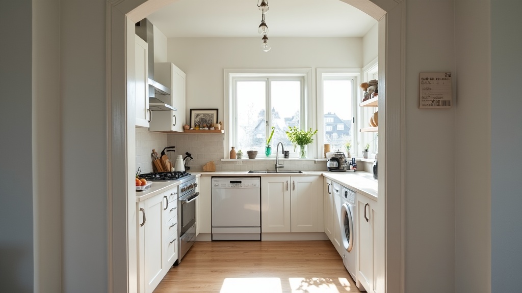 Complete kitchen overview showcasing layout and appliances for Airbnb guests