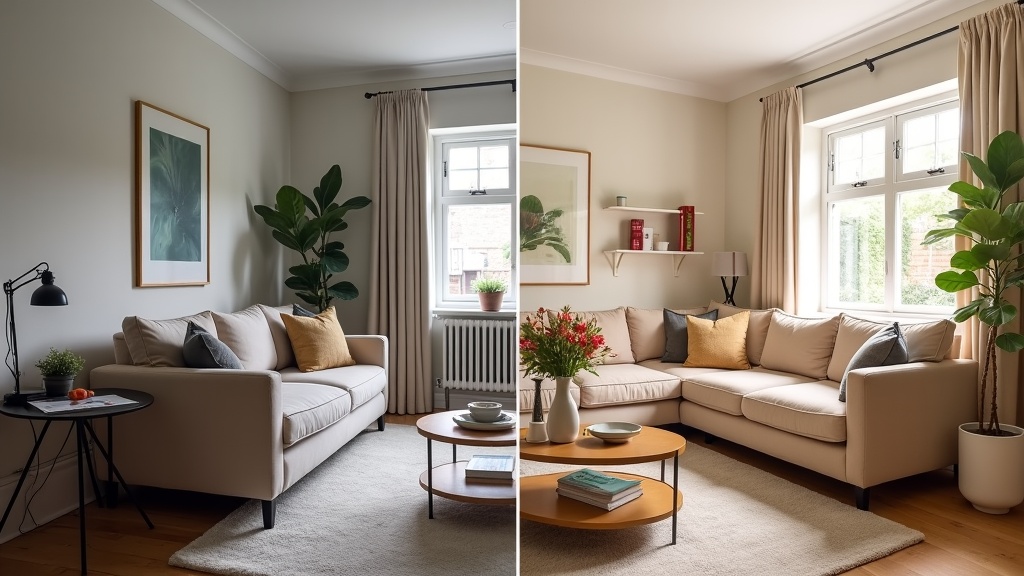 Comparison of Airbnb listing presentation showing gaps in photo quality and styling