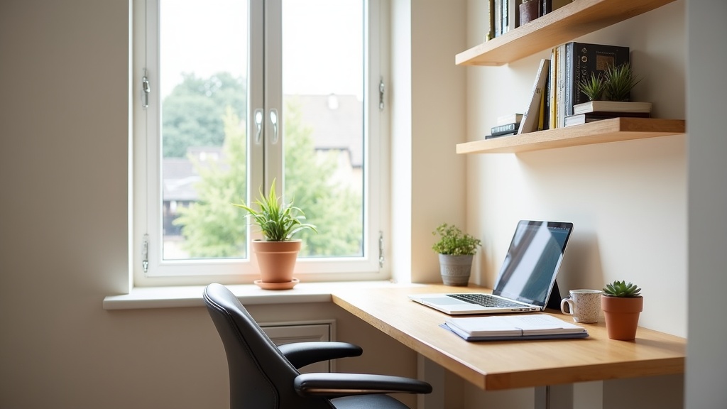 Dedicated workspace setup in UK Airbnb listing
