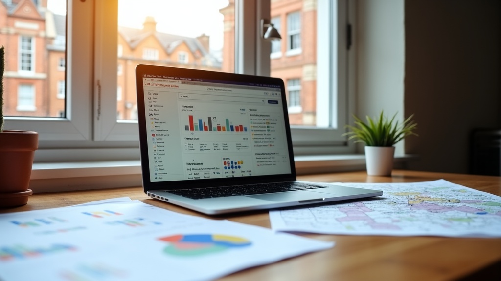 Laptop showing Liverpool Airbnb competitor analysis