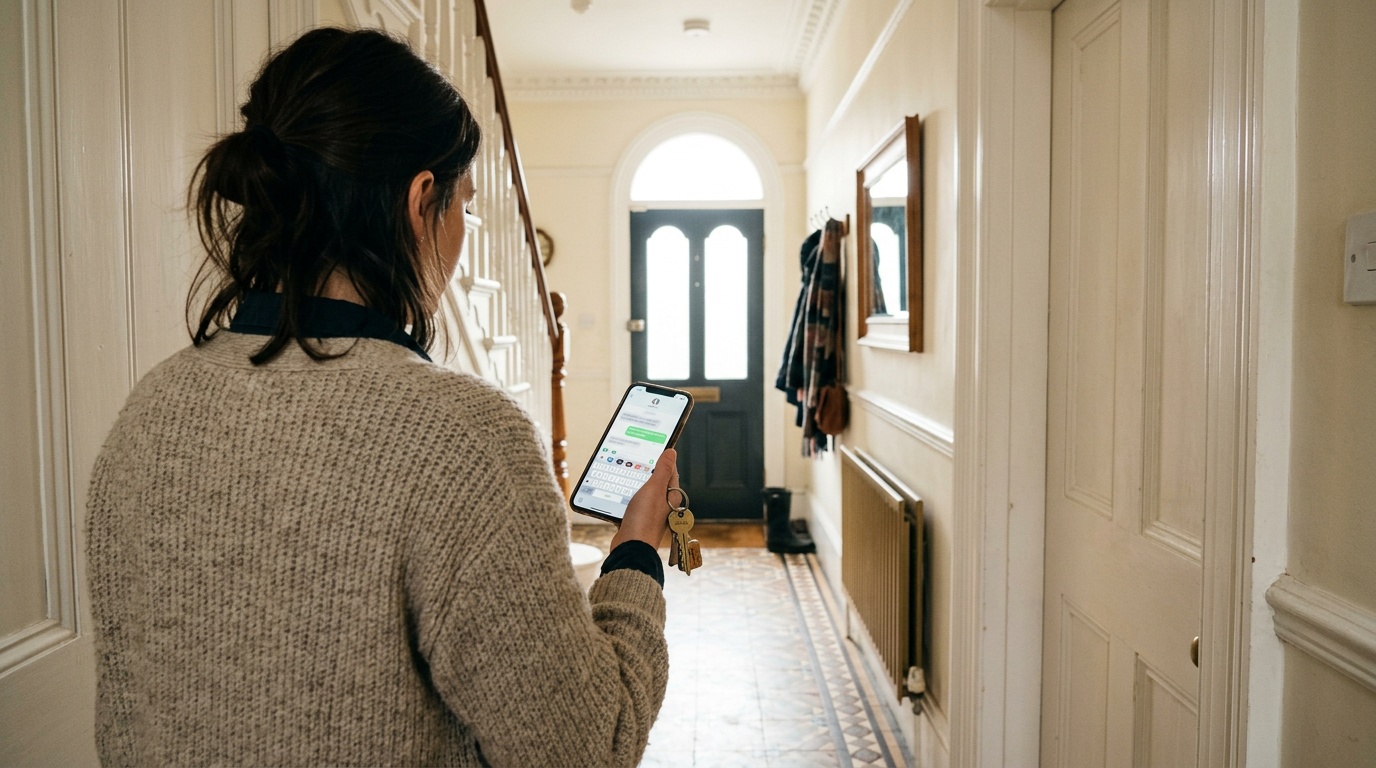 Answering Airbnb guest messages on the move between property changeovers