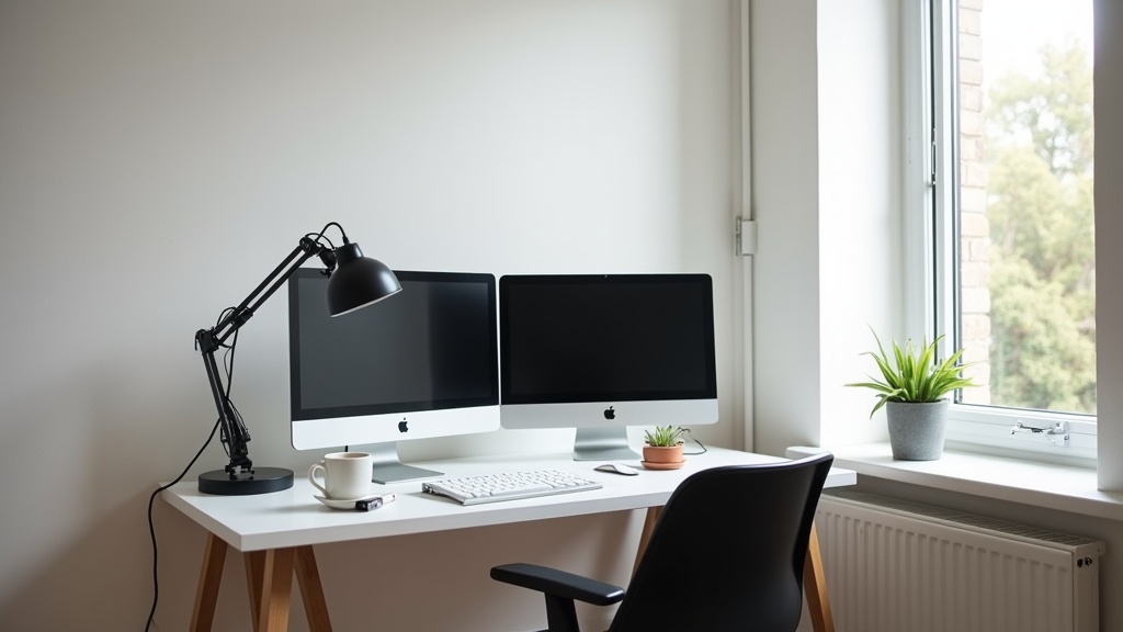 Dedicated workspace in London Airbnb for remote workers