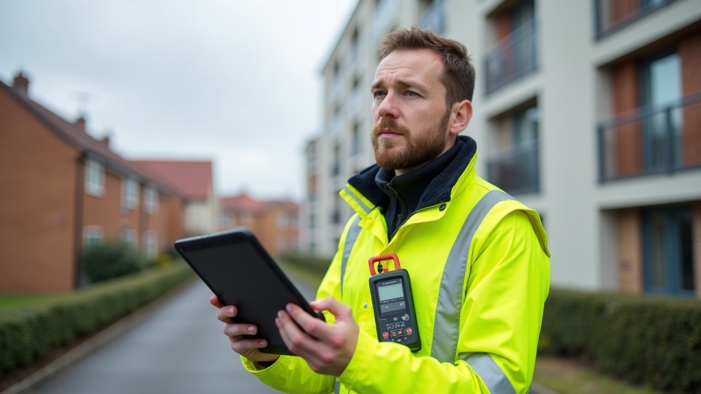 Council environmental health officer investigating noise complaints