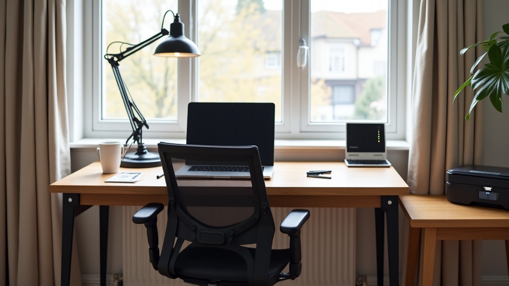 Professional Airbnb workspace setup for business travellers