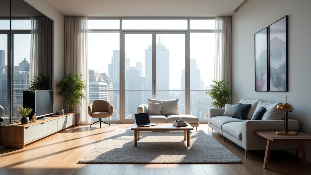 Modern city flat interior optimised for Airbnb bookings