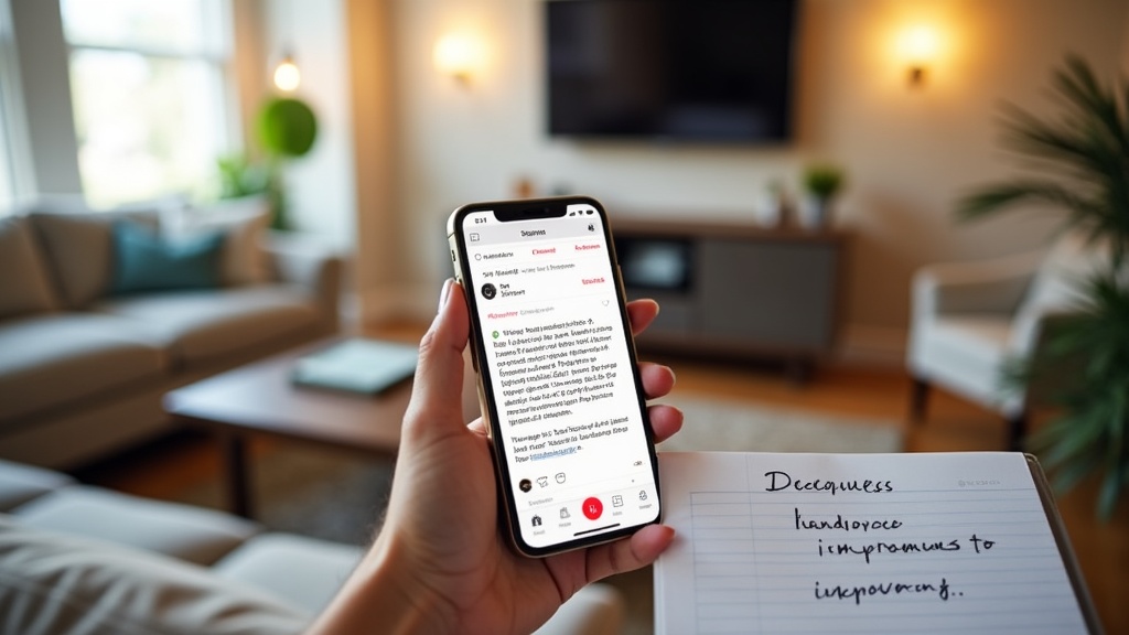Professional Airbnb review response being written