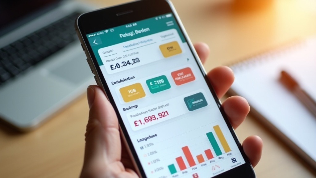 Airbnb revenue forecasting tools and apps on smartphone screen