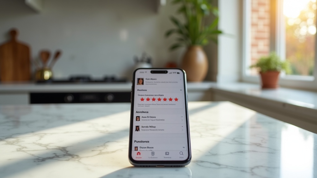 Airbnb review notifications on mobile phone