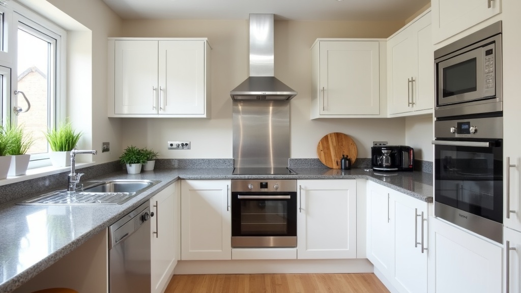 Well-equipped Airbnb kitchen showing essential amenities