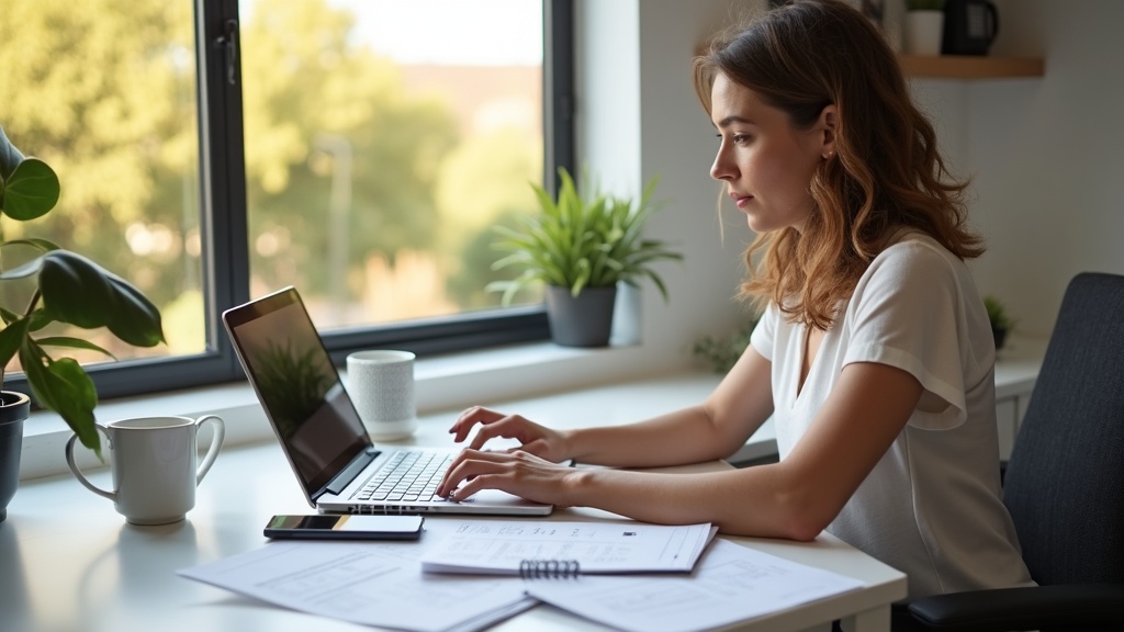 Airbnb host managing summer pricing strategy on laptop