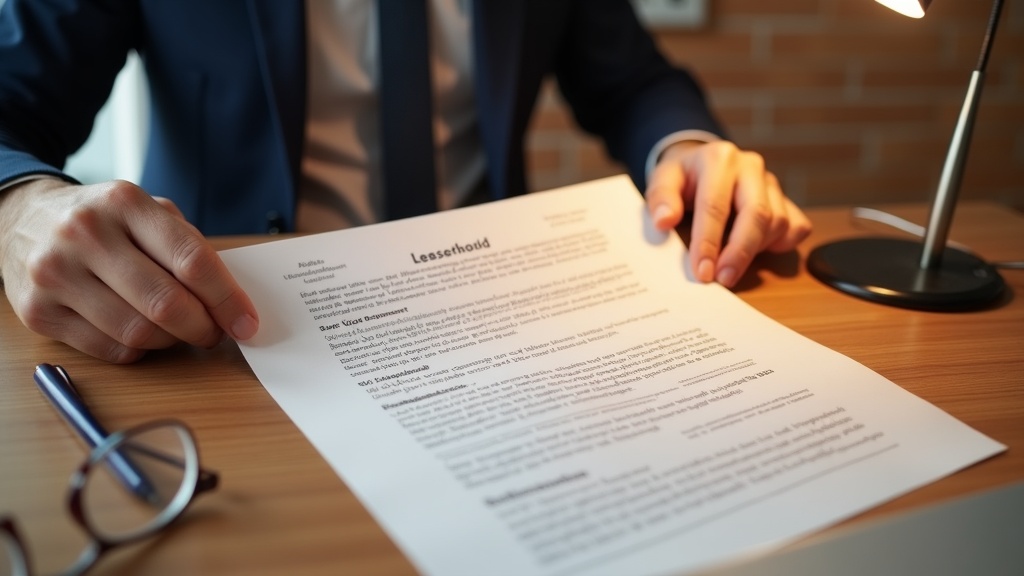 Leasehold agreement document showing tenancy restrictions