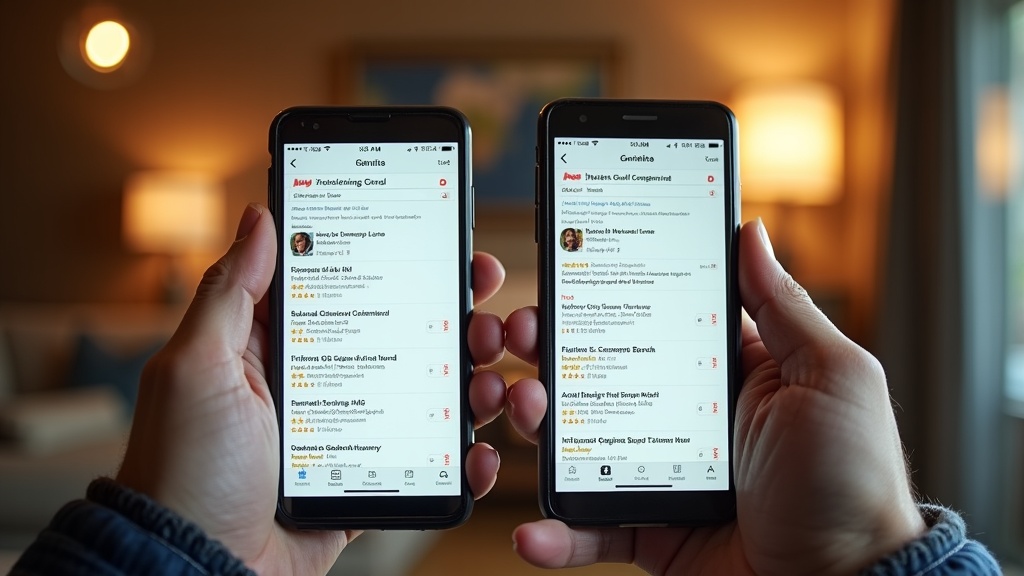 Comparison of vague versus clear Airbnb listing titles in search results