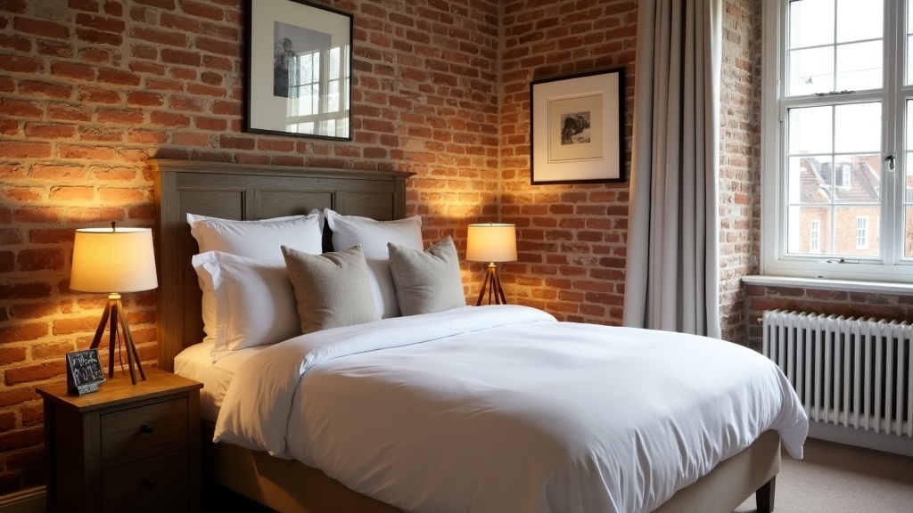 Characterful UK Airbnb bedroom highlighting unique selling points
