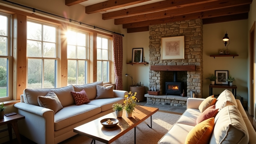 Stylish Airbnb interior showcasing unique property features