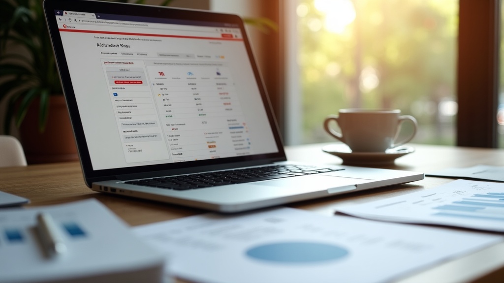Laptop showing Airbnb competitor pricing analysis