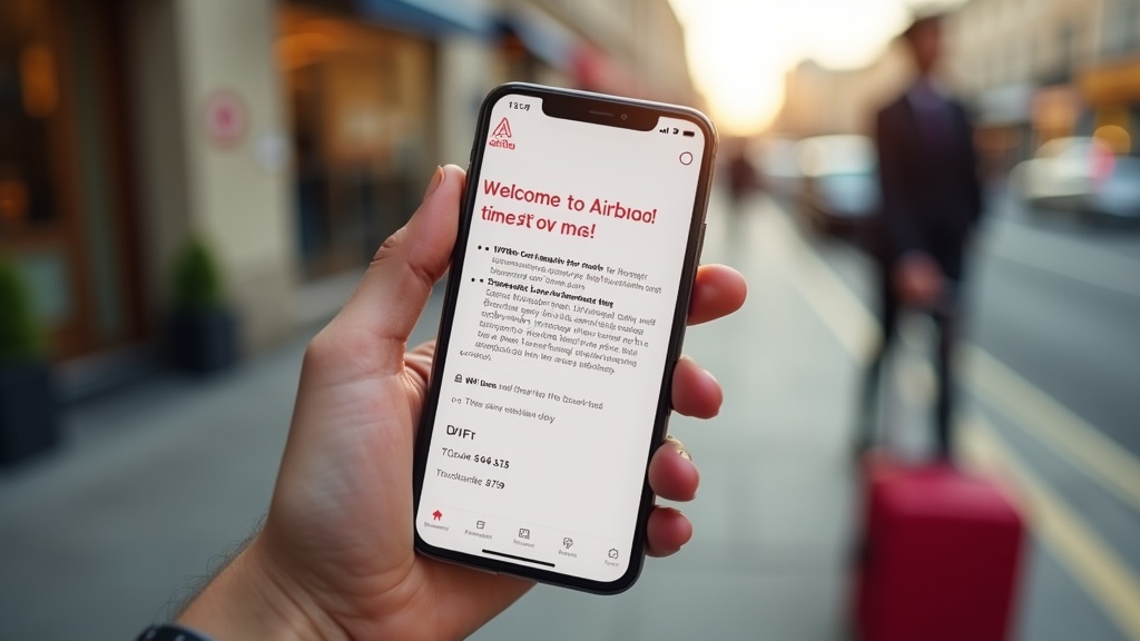 Guest receiving automated Airbnb check-in instructions on smartphone