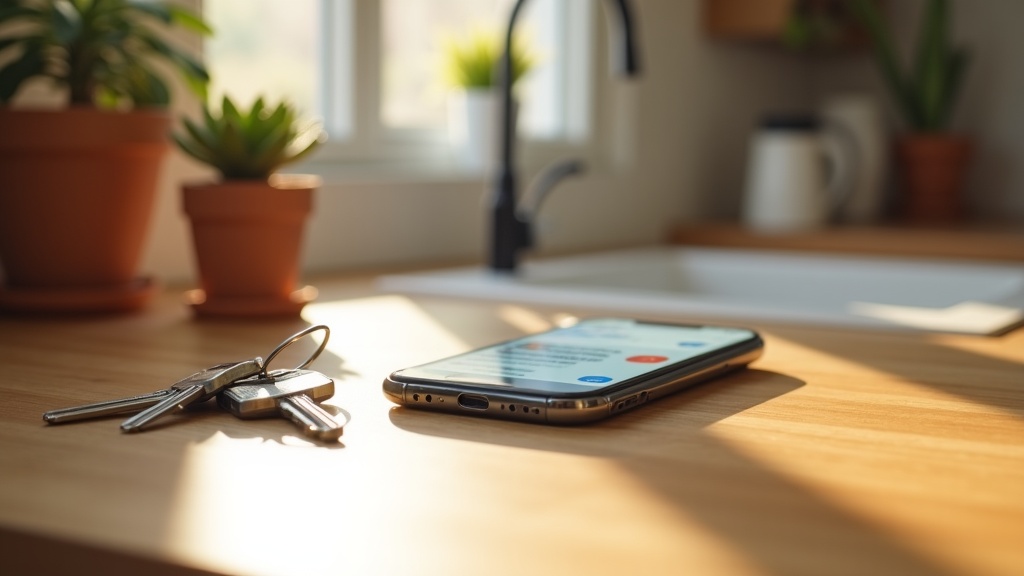 Smartphone showing Airbnb automated guest messaging interface
