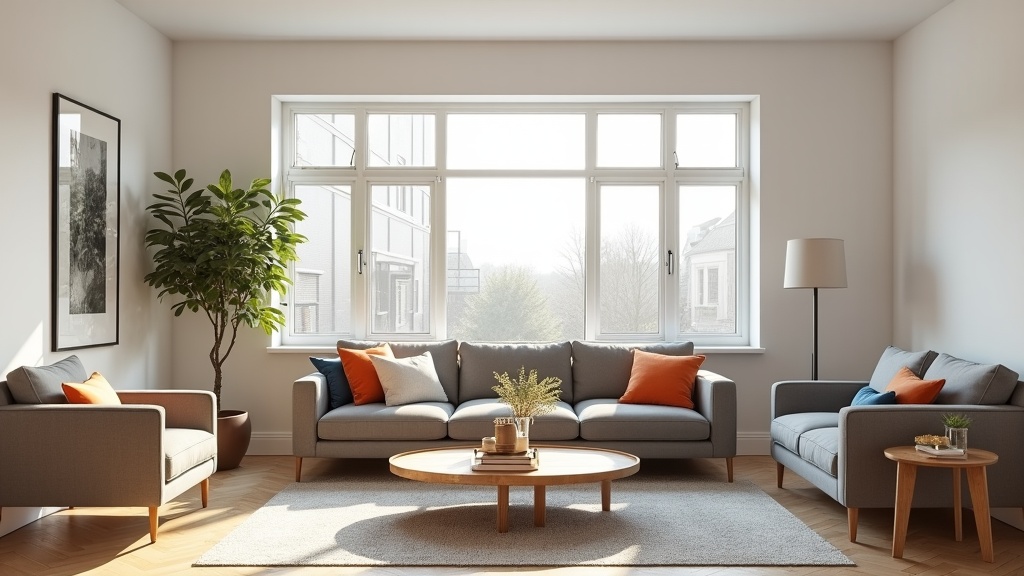 Optimised Airbnb living room with natural light