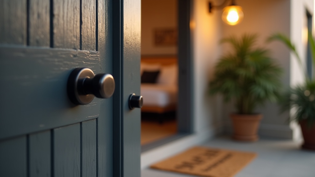 Smart lock entry system for automated Airbnb check-in