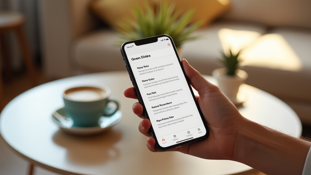 Guest viewing Airbnb digital guidebook on mobile phone