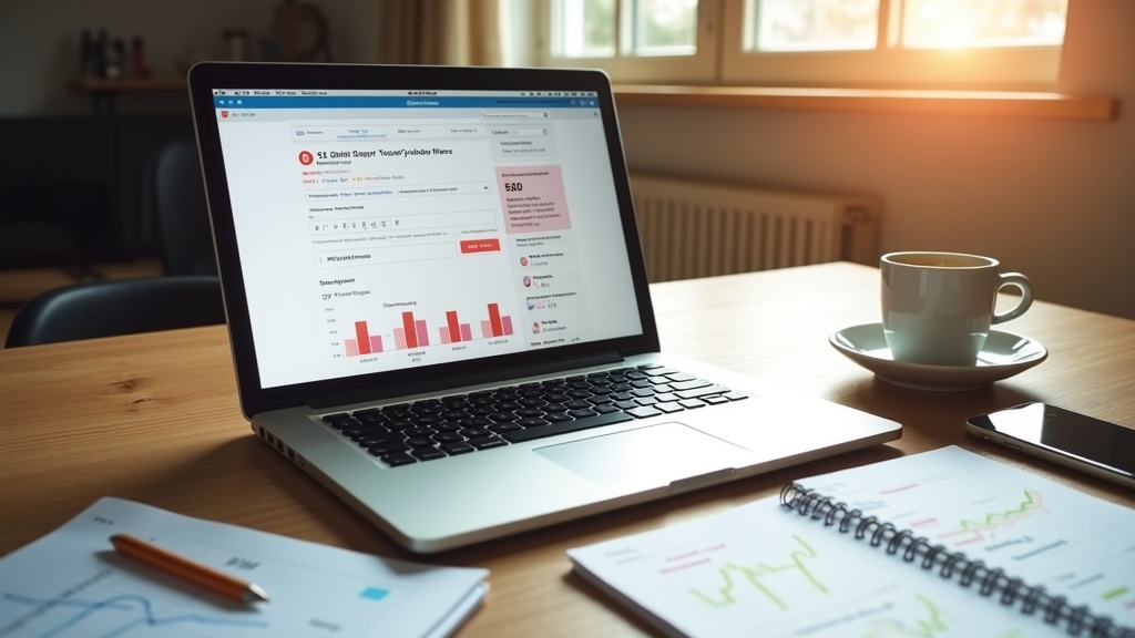 Laptop showing Airbnb competitor research and analysis tools