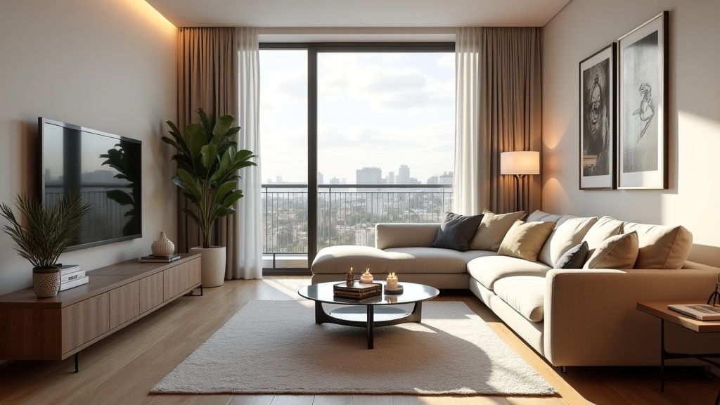 Professional Airbnb living room interior