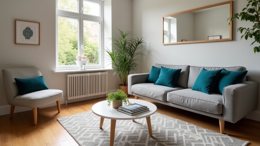 Optimised Airbnb living room with natural light