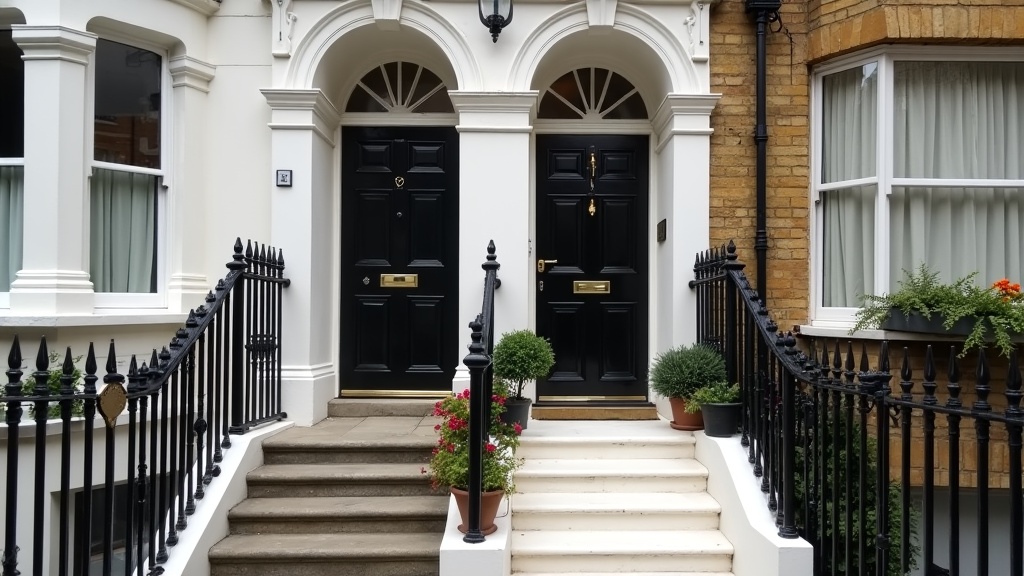 London Airbnb property exterior with key safe