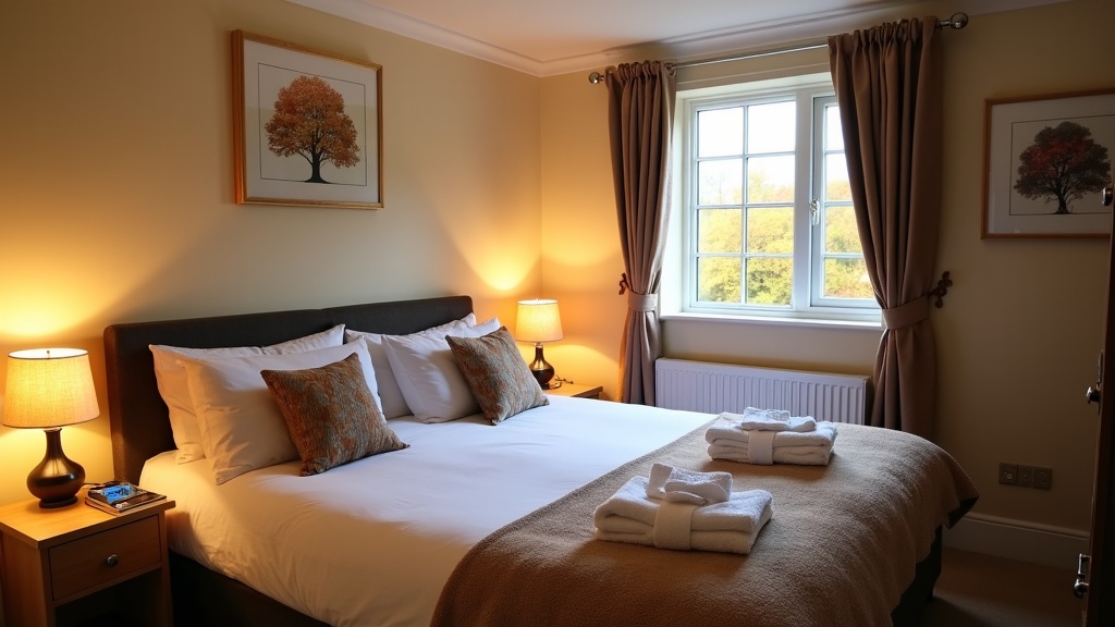 Seasonal Airbnb bedroom setup for year-round bookings