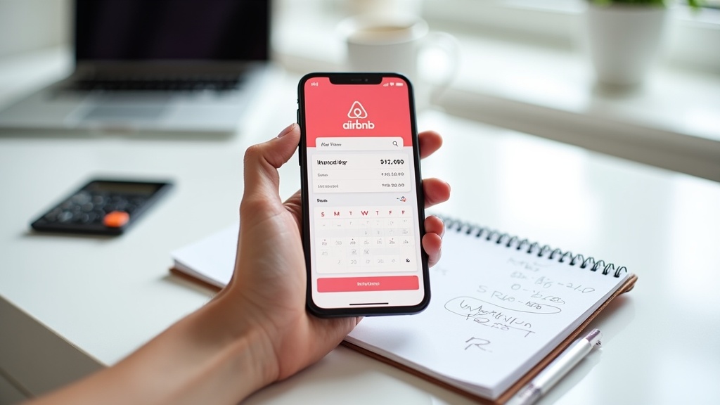 Airbnb pricing and calendar management on smartphone