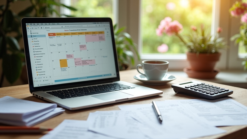 Airbnb host planning Easter pricing strategy on laptop