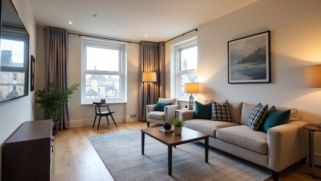 Edinburgh Airbnb apartment interior ready for guests