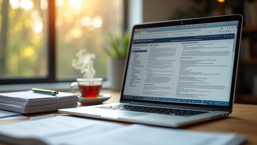 Airbnb registration documents and laptop