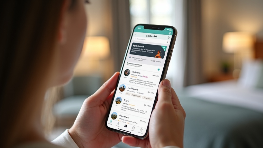 Smartphone showing digital guidebook with UK local recommendations
